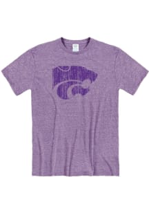 K-State Wildcats Lavender Logo Short Sleeve T Shirt