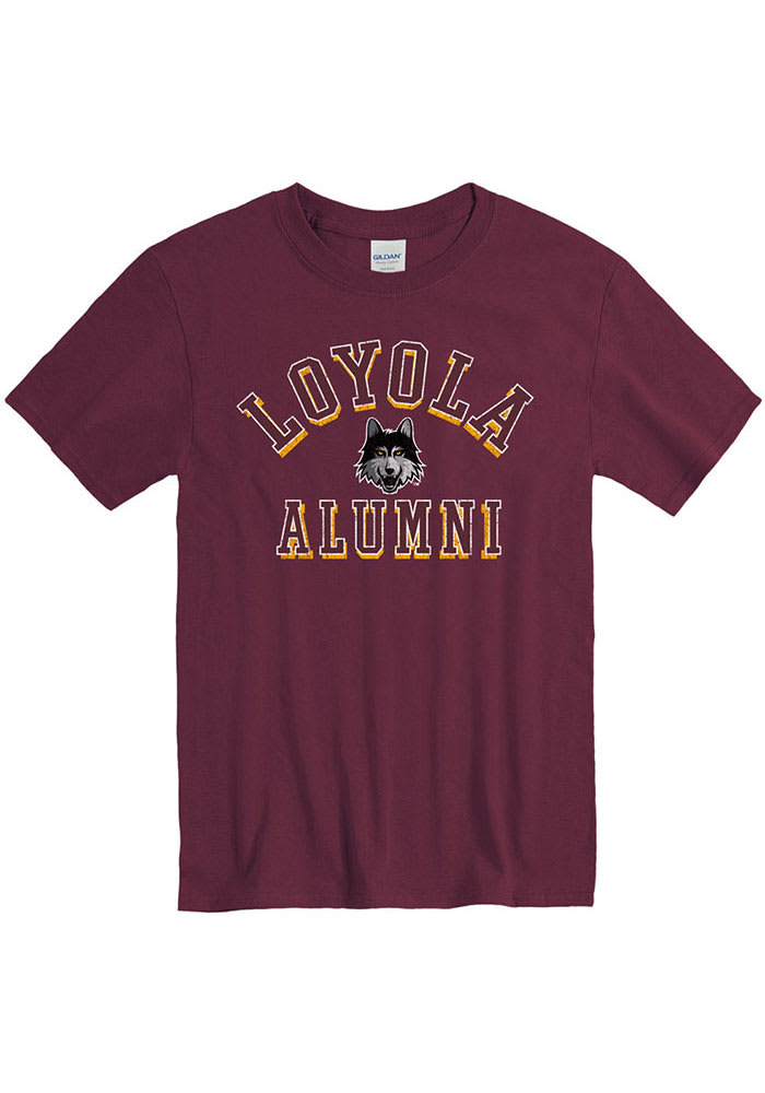 Loyola Ramblers Maroon Alumni Short Sleeve T Shirt