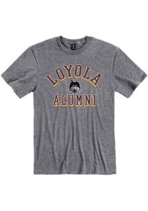 Loyola Ramblers Grey Alumni Short Sleeve T Shirt