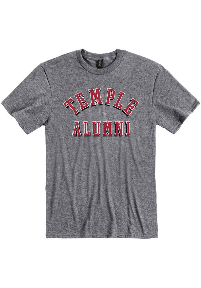 Temple Owls Grey Alumni Short Sleeve Fashion T Shirt