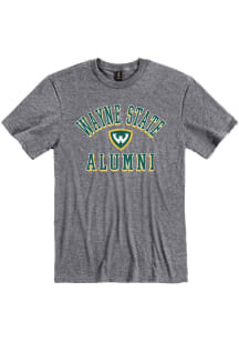 Wayne State Warriors Grey Alumni Short Sleeve T Shirt