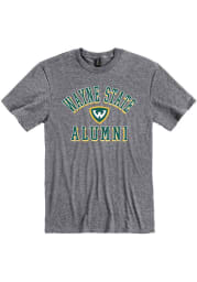 Wayne State Warriors Grey Alumni Short Sleeve Fashion T Shirt