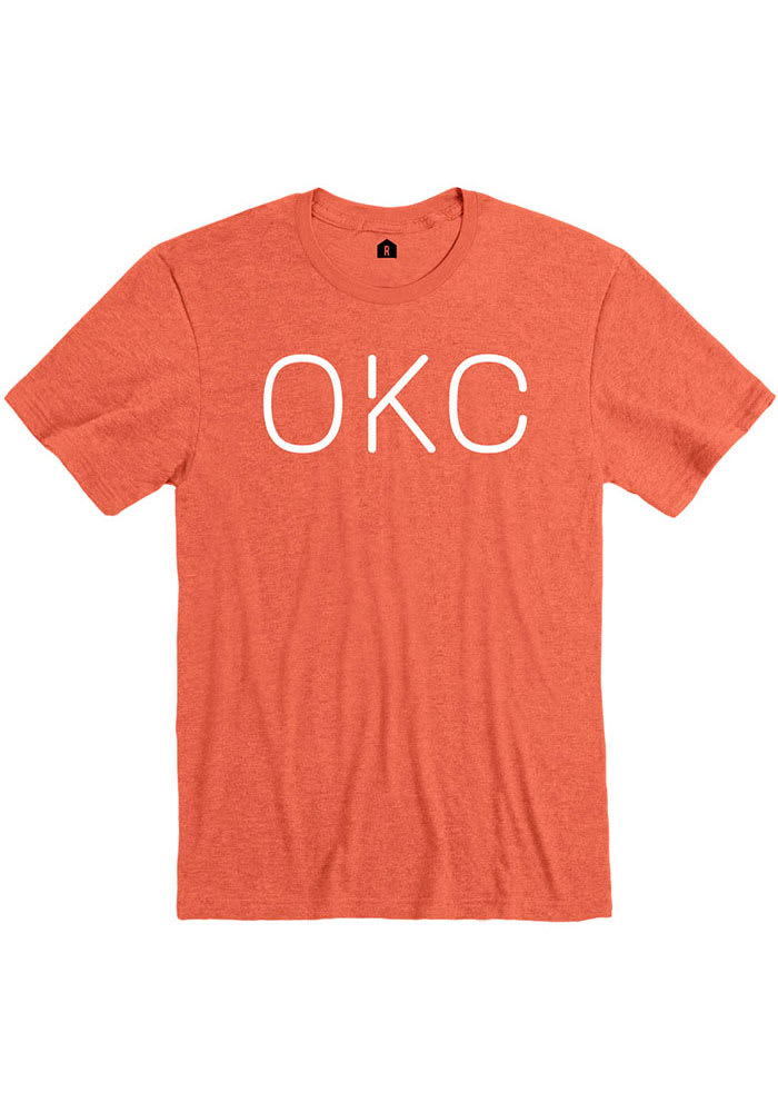 Rally Oklahoma City Orange Disconnected Short Sleeve Fashion T Shirt