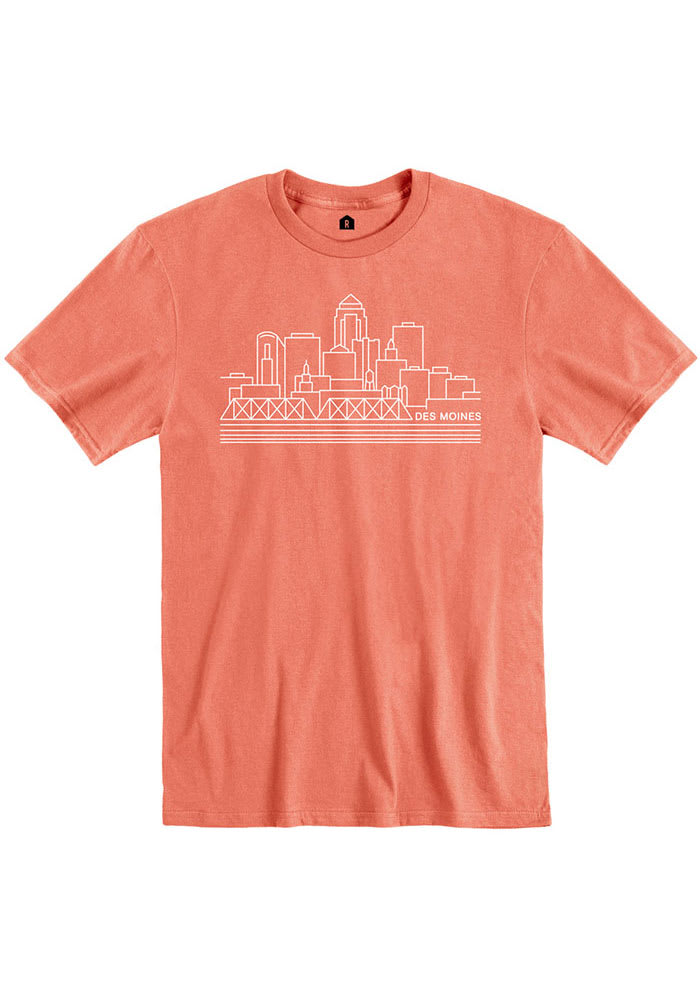 Rally Des Moines Orange City Skyline Short Sleeve T Shirt