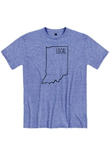Rally Indiana Blue Local State Shape Short Sleeve Fashion T Shirt