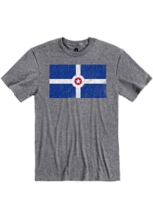 Indianapolis Graphite City Flag Short Sleeve Fashion T Shirt