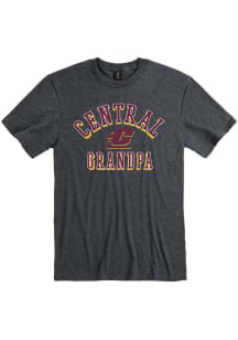 Central Michigan Chippewas Charcoal Grandpa Number One Short Sleeve T Shirt
