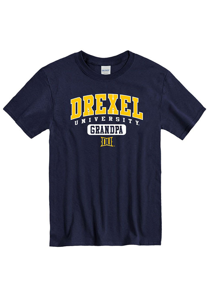 Drexel Dragons Navy Blue Grandpa Pill Short Sleeve T Shirt