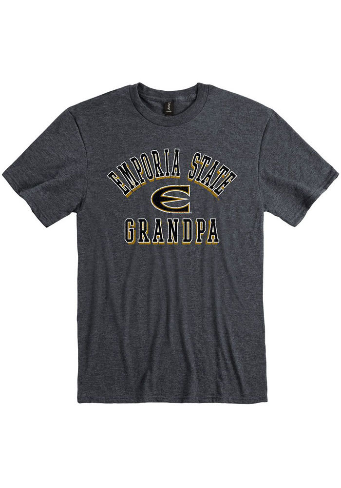 Emporia State Hornets Charcoal Grandpa Number One Short Sleeve Fashion T Shirt