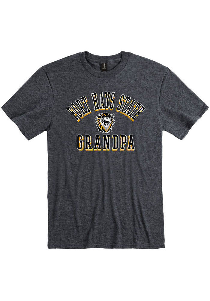 Fort Hays State Tigers Charcoal Grandpa Number One Short Sleeve Fashion T Shirt