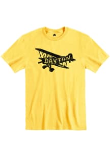 Rally Dayton Yellow Plane Short Sleeve Fashion T Shirt