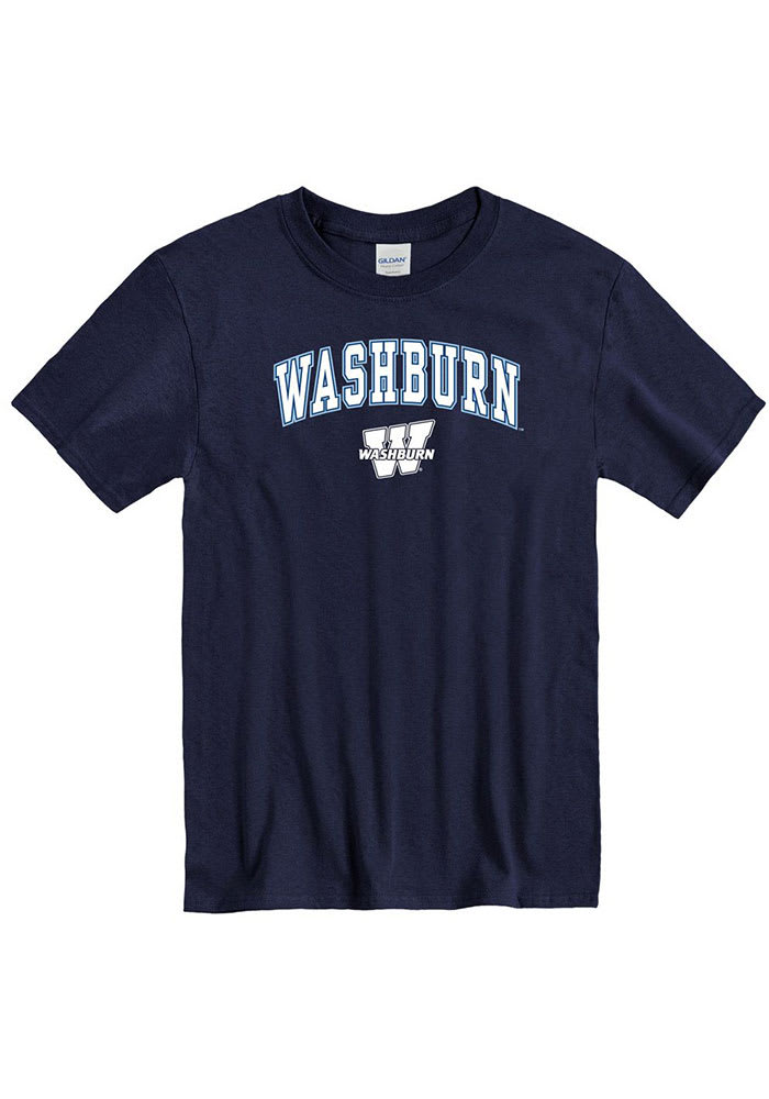 Washburn Ichabods NAVY Arch Mascot Short Sleeve T Shirt