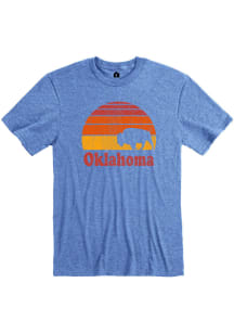 Rally Oklahoma Blue Buffalo Sunset Short Sleeve Fashion T Shirt