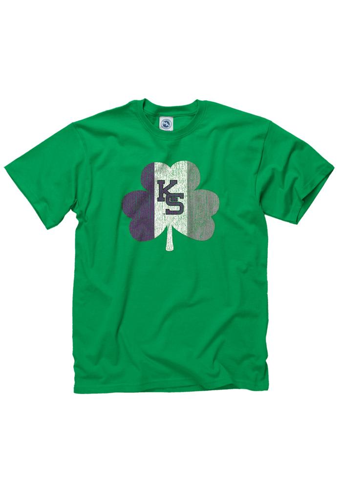 K-State Wildcats Green Clover Flag Short Sleeve T Shirt