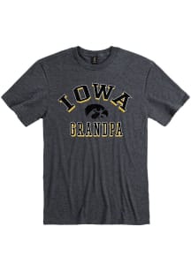 Iowa Hawkeyes Charcoal Grandpa Number One Short Sleeve T Shirt