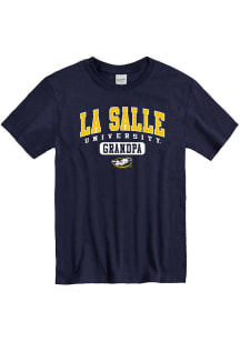 La Salle Explorers Navy Blue Grandpa Pill Short Sleeve T Shirt
