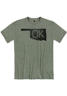 Rally Oklahoma Olive OK State Shape Short Sleeve Fashion T Shirt