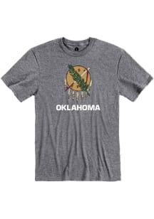 Rally Oklahoma Grey State Flag Short Sleeve Fashion T Shirt