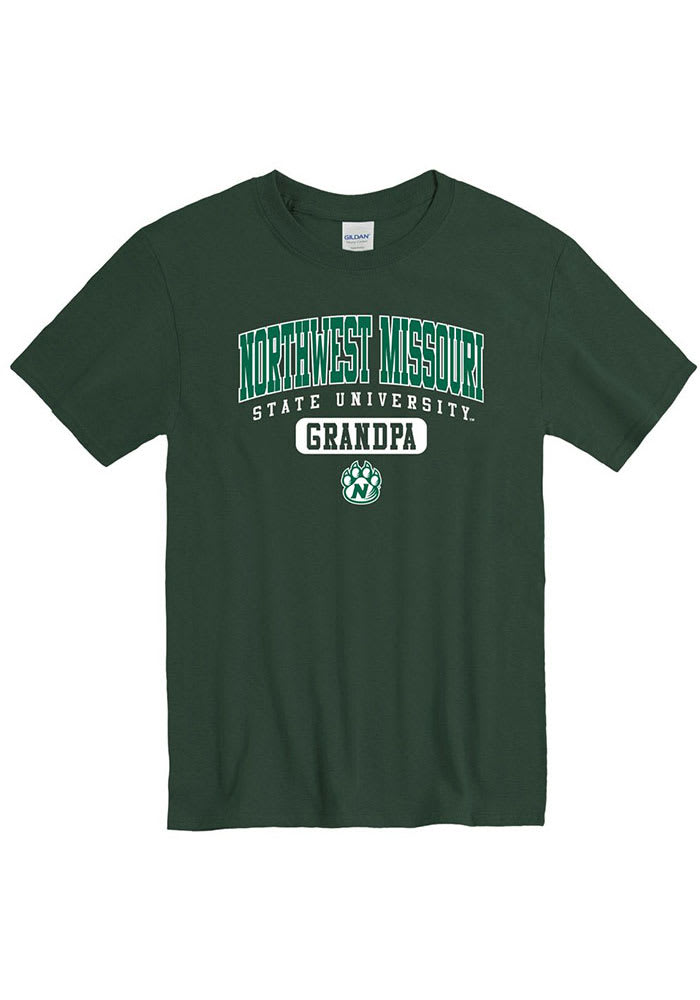Northwest Missouri State Bearcats Green Grandpa Pill Short Sleeve T Shirt