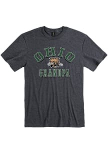 Ohio Bobcats Charcoal Grandpa Number One Short Sleeve T Shirt