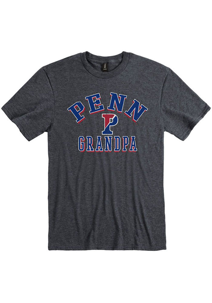 Pennsylvania Quakers Charcoal Grandpa Number One Short Sleeve Fashion T Shirt