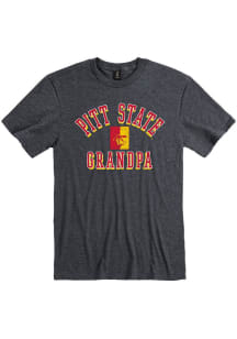 Pitt State Gorillas Charcoal Grandpa Number One Short Sleeve T Shirt