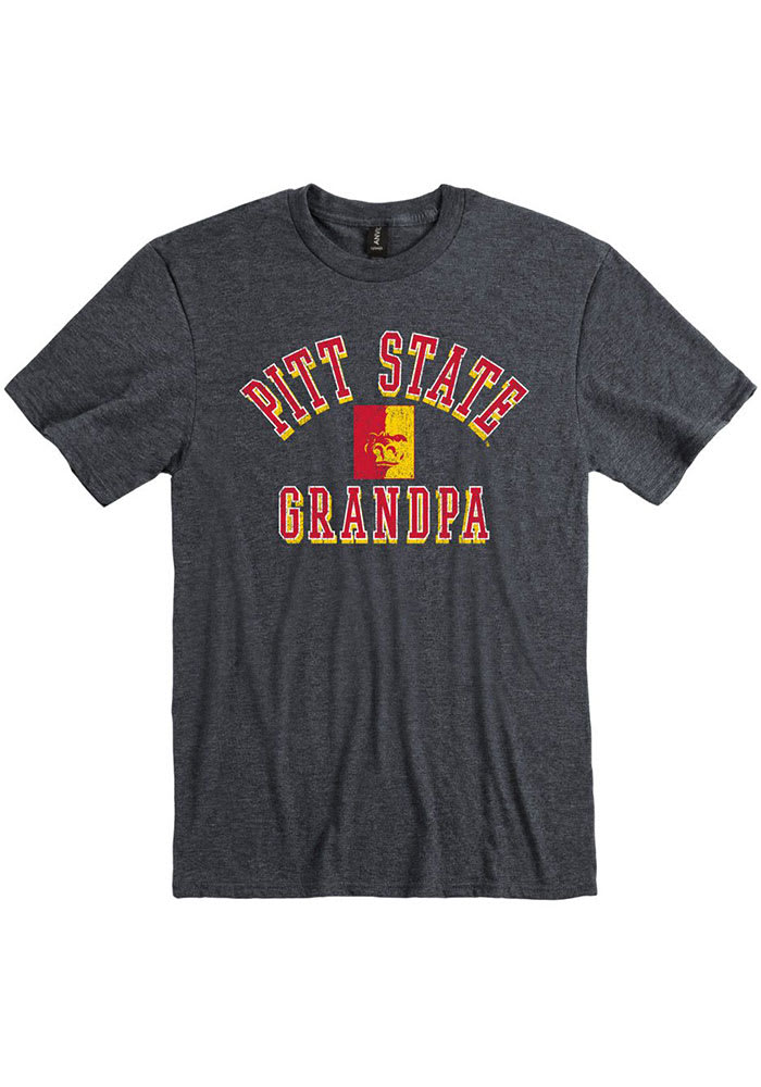Pitt State Gorillas Charcoal Grandpa Number One Short Sleeve Fashion T Shirt
