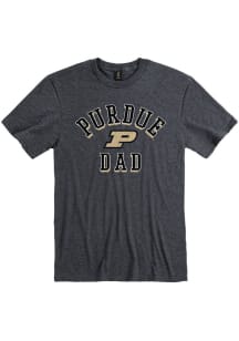 Purdue Boilermakers Charcoal Dad Number One Short Sleeve T Shirt