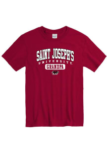Saint Josephs Hawks Cardinal Grandpa Pill Short Sleeve T Shirt