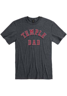 Temple Owls Charcoal Dad Number One Short Sleeve T Shirt