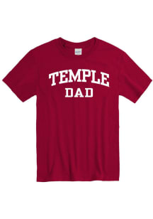 Temple Owls Cardinal Dad Number One Short Sleeve T Shirt