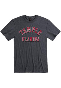 Temple Owls Charcoal Grandpa Number One Short Sleeve T Shirt