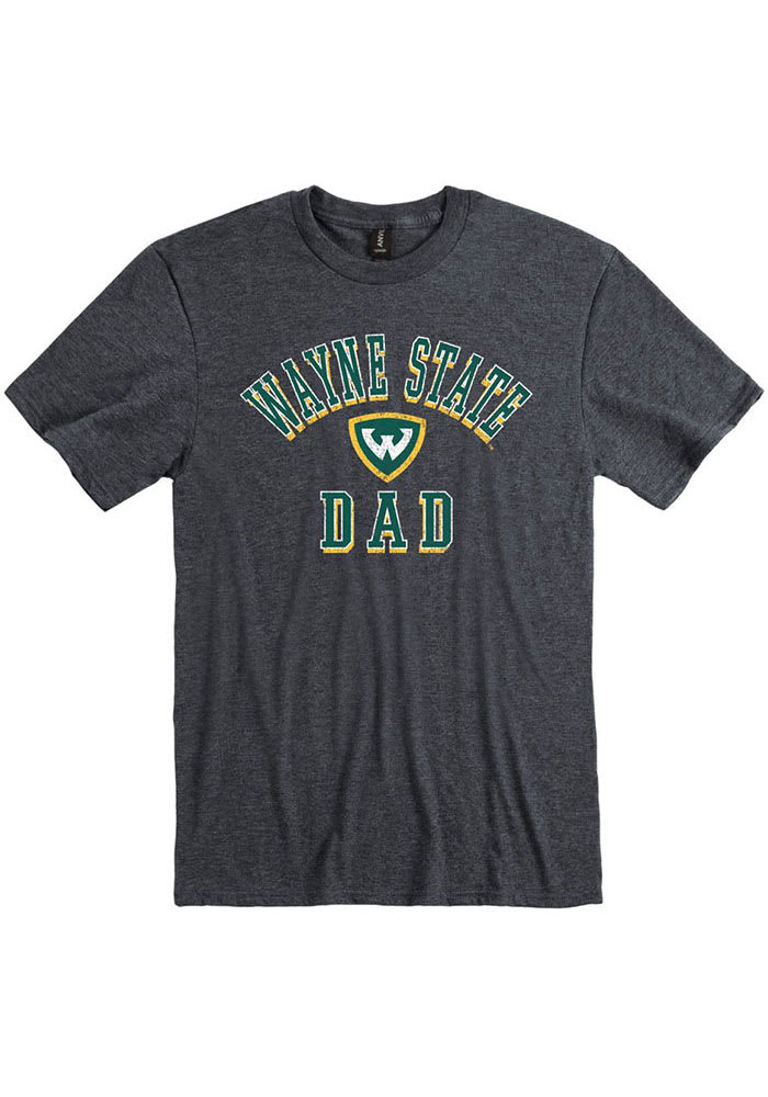 Wayne State Warriors Charcoal Dad Number One Short Sleeve Fashion T Shirt