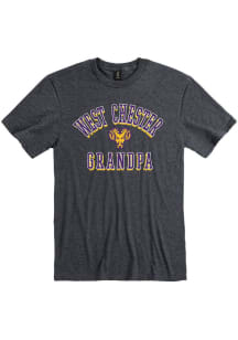 West Chester Golden Rams Charcoal Grandpa Number One Short Sleeve T Shirt