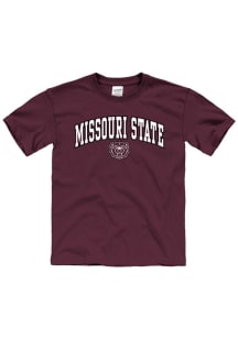 Missouri State Bears Youth Maroon Arch Mascot Short Sleeve T-Shirt