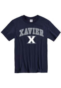 Xavier Musketeers Navy Blue Arch Logo Short Sleeve T Shirt