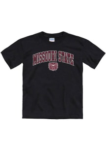 Missouri State Bears Youth Black Arch Mascot Short Sleeve T-Shirt