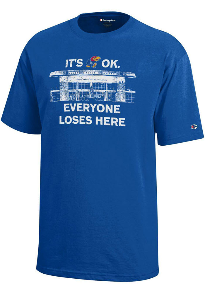 Champion Kansas Jayhawks Youth Blue Everyone Loses Here Short Sleeve T-Shirt