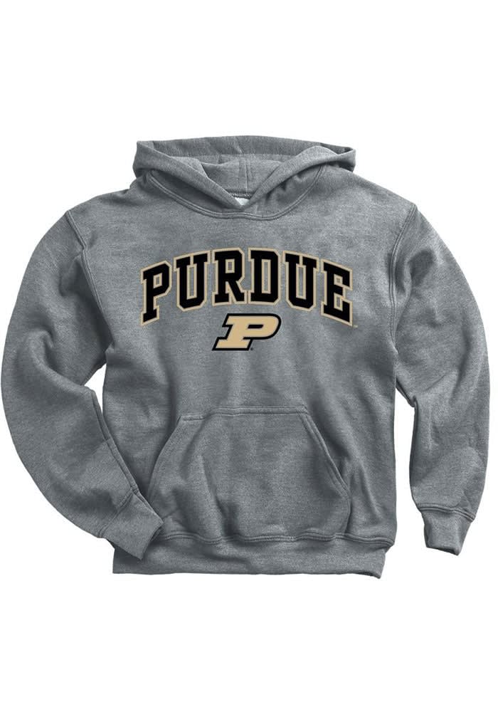 Youth HEATHERGREY Purdue Boilermakers Arch Mascot Hooded