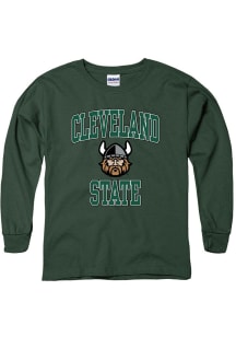 Cleveland State Vikings Youth Green No 1 Long Sleeve T-Shirt