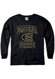 Emporia State Hornets Youth Black No 1 Long Sleeve T-Shirt