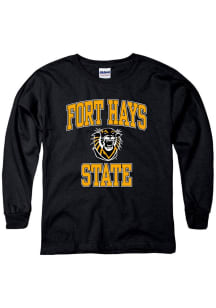 Fort Hays State Tigers Youth Black No 1 Long Sleeve T-Shirt