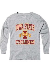 Iowa State Cyclones Youth Grey No 1 Long Sleeve T-Shirt