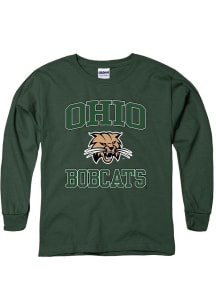 Ohio Bobcats Youth Green No 1 Long Sleeve T-Shirt