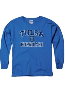 Tulsa Golden Hurricane Youth Blue No 1 Long Sleeve T-Shirt