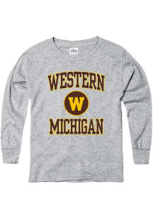 Western Michigan Broncos Youth Grey No 1 Long Sleeve T-Shirt