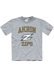 Akron Zips Youth Grey No 1 Short Sleeve T-Shirt
