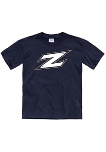 Akron Zips Youth Navy Blue Primary Logo Short Sleeve T-Shirt