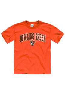 Bowling Green Falcons Youth Orange Arch Mascot Short Sleeve T-Shirt