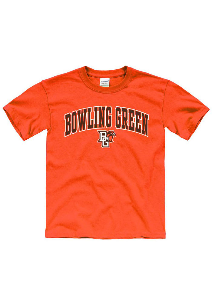 Bowling Green Falcons Youth Orange Arch Mascot Short Sleeve T-Shirt